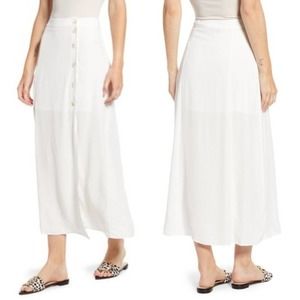 Something Navy High Waist Midi Skirt NWT Small